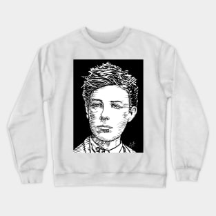 ARTHUR RIMBAUD ink portrait Crewneck Sweatshirt